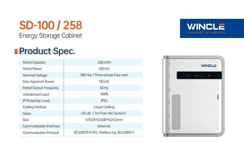 LiFePO4 Bateria Sistema comercial de armazenamento de energia All-in-One 100kW-120kW AC Refrigeração